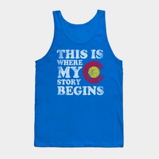 Colorado This Is Where My Story Begins Retro Fade Tank Top